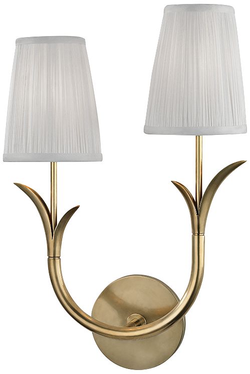 Deering 17 3/4" High Aged Brass Left Dual Wall Sconce