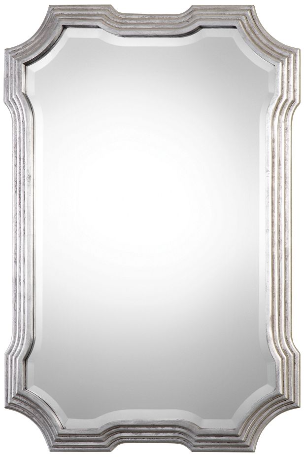 Uttermost Halima Silver Leaf 27" x 40" Wall Mirror