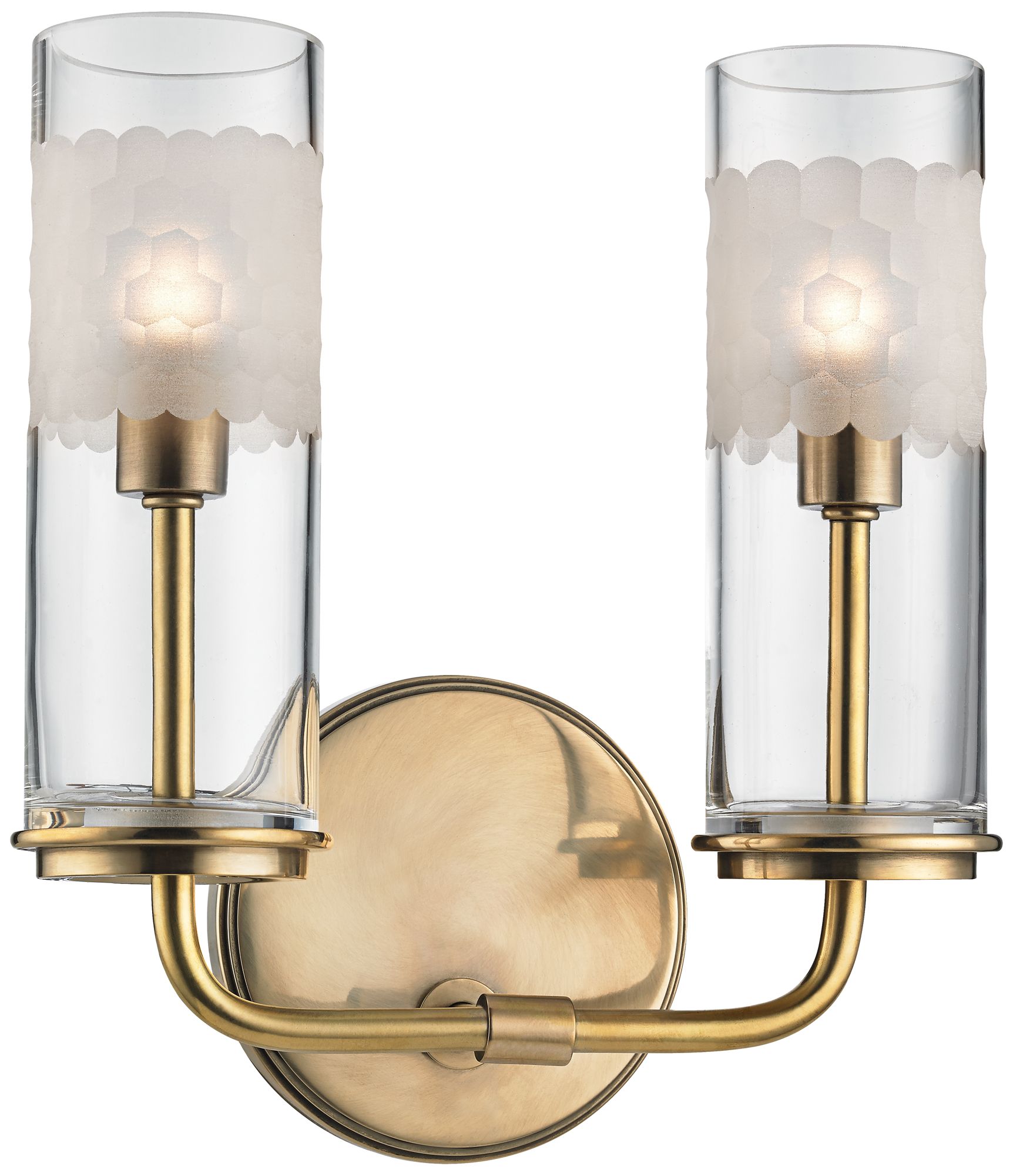 Hudson Valley Wentworth 10 1/4"H Aged Brass Dual Wall Sconce