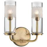 Hudson Valley Wentworth 10 1/4&quot;H Aged Brass Dual Wall Sconce