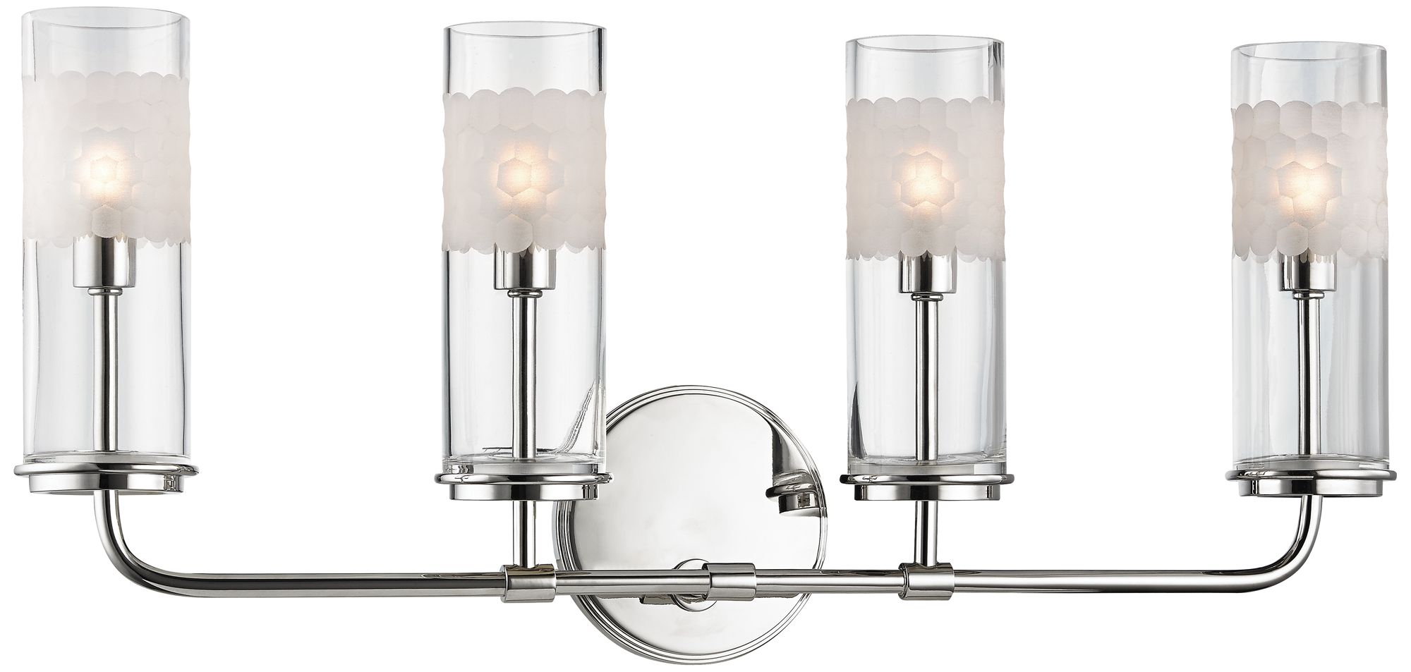 Wentworth 10 1/4" High Polished Nickel 4-Light Wall Sconce