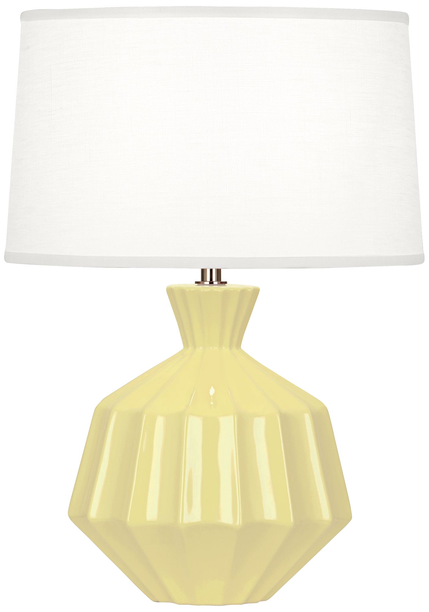 Robert Abbey Orion 17 3/4"H Butter Yellow Ceramic Lamp