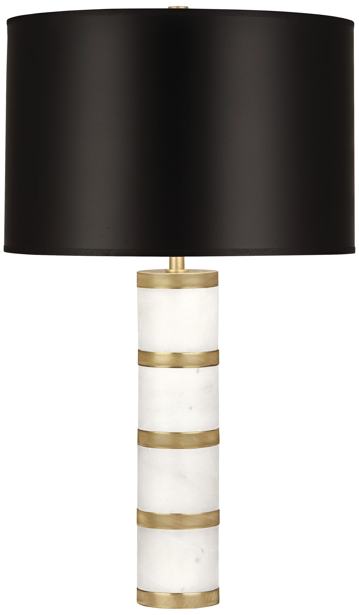 Robert Abbey Wyatt Modern Brass with Black Shade Table Lamp