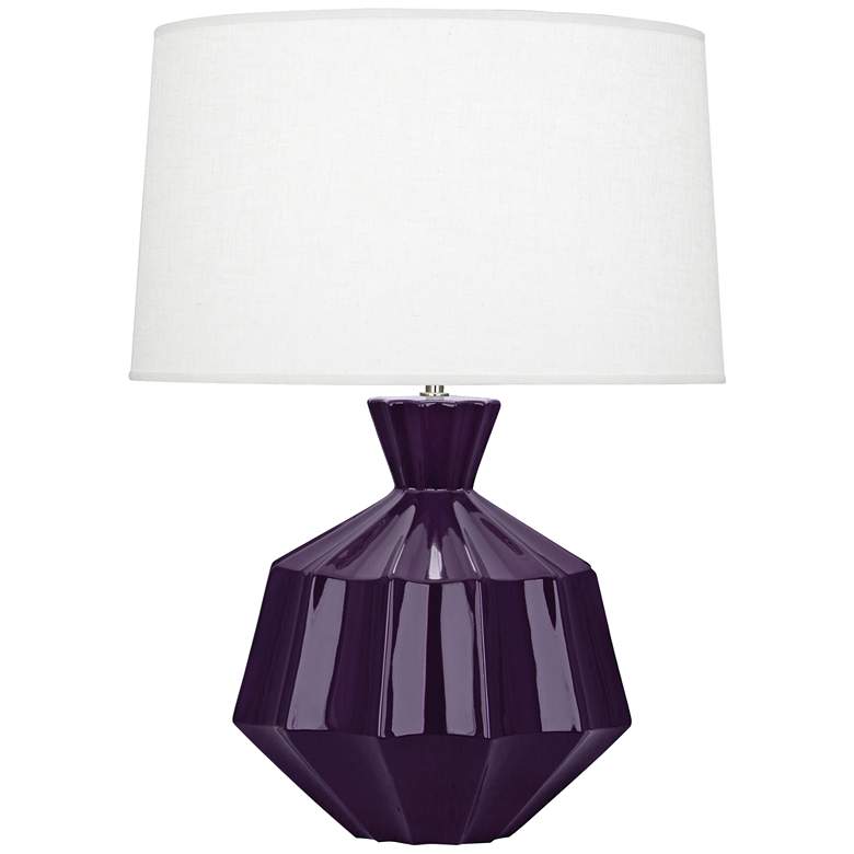 Robert Abbey Orion 27&quot; Amethyst Purple Ceramic Table Lamp