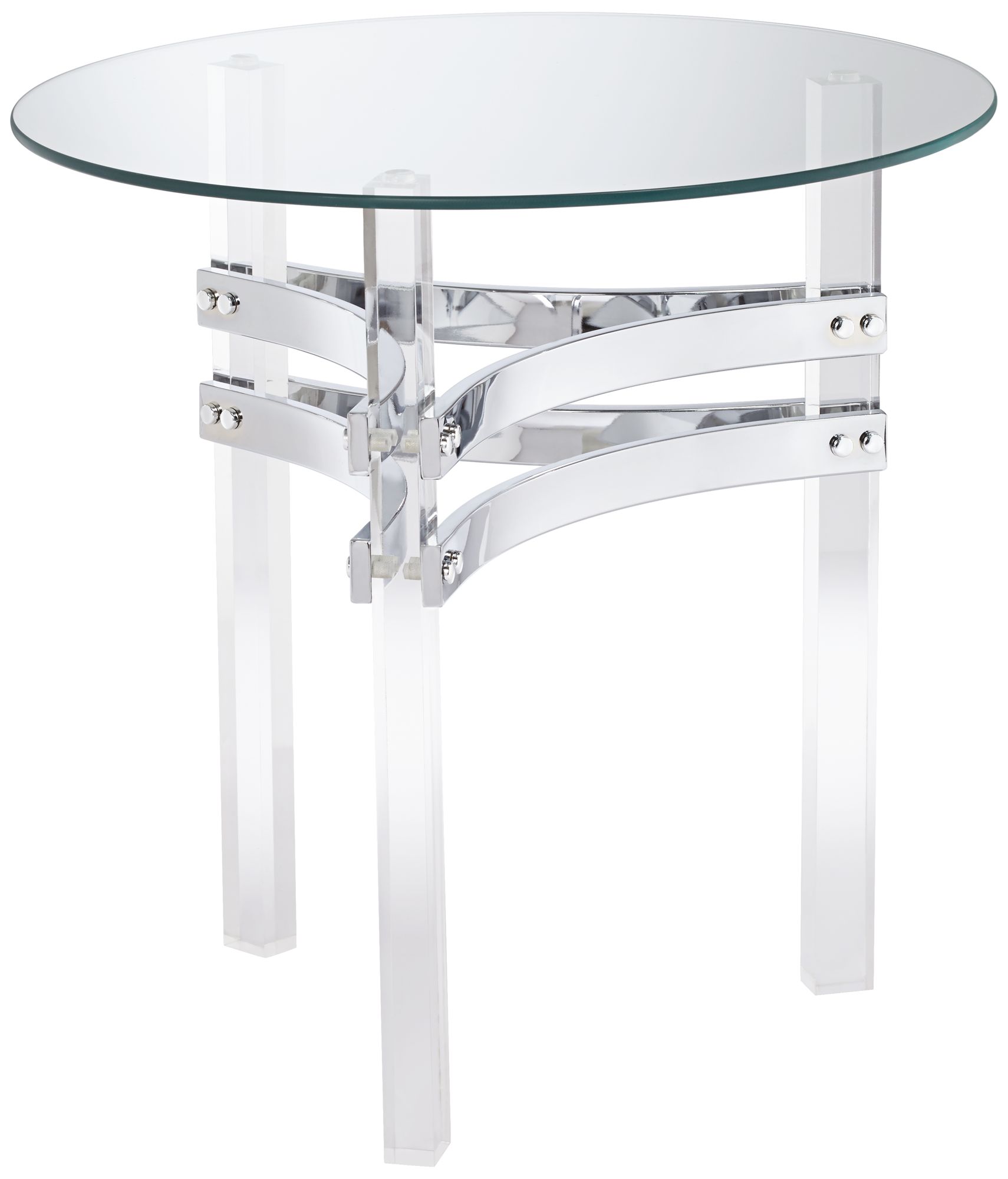 Serenity 23 3/4" Wide Glass and Clear Acrylic Accent Table 9T047 Lamps Plus