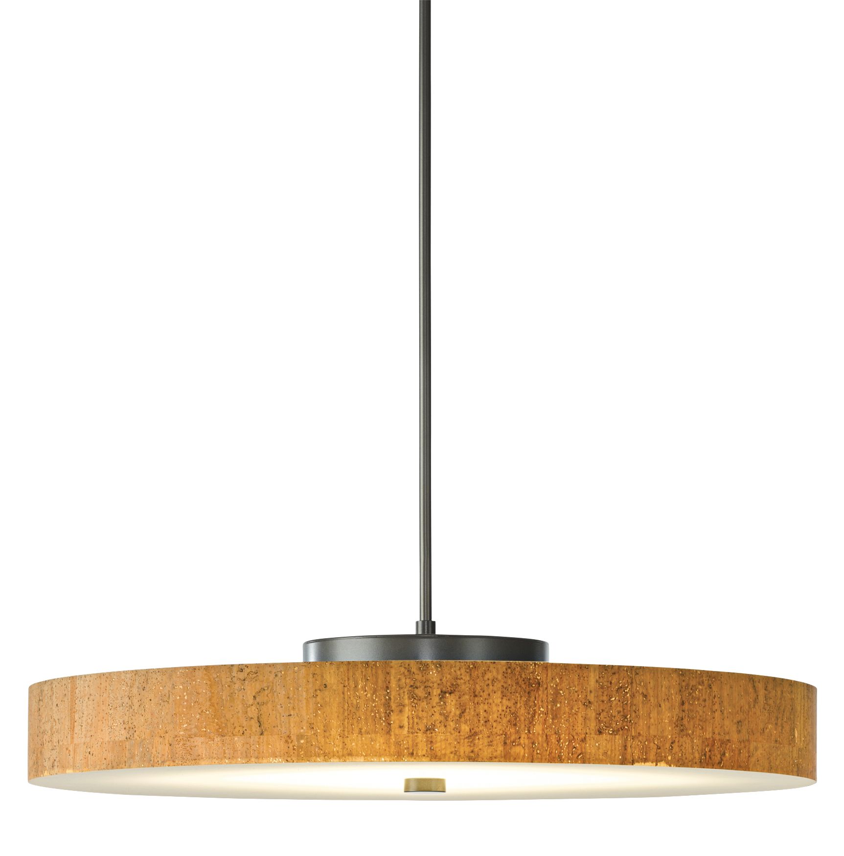 Hubbardton Forge Disq LED 23"W Cork-Steel Pendant Light