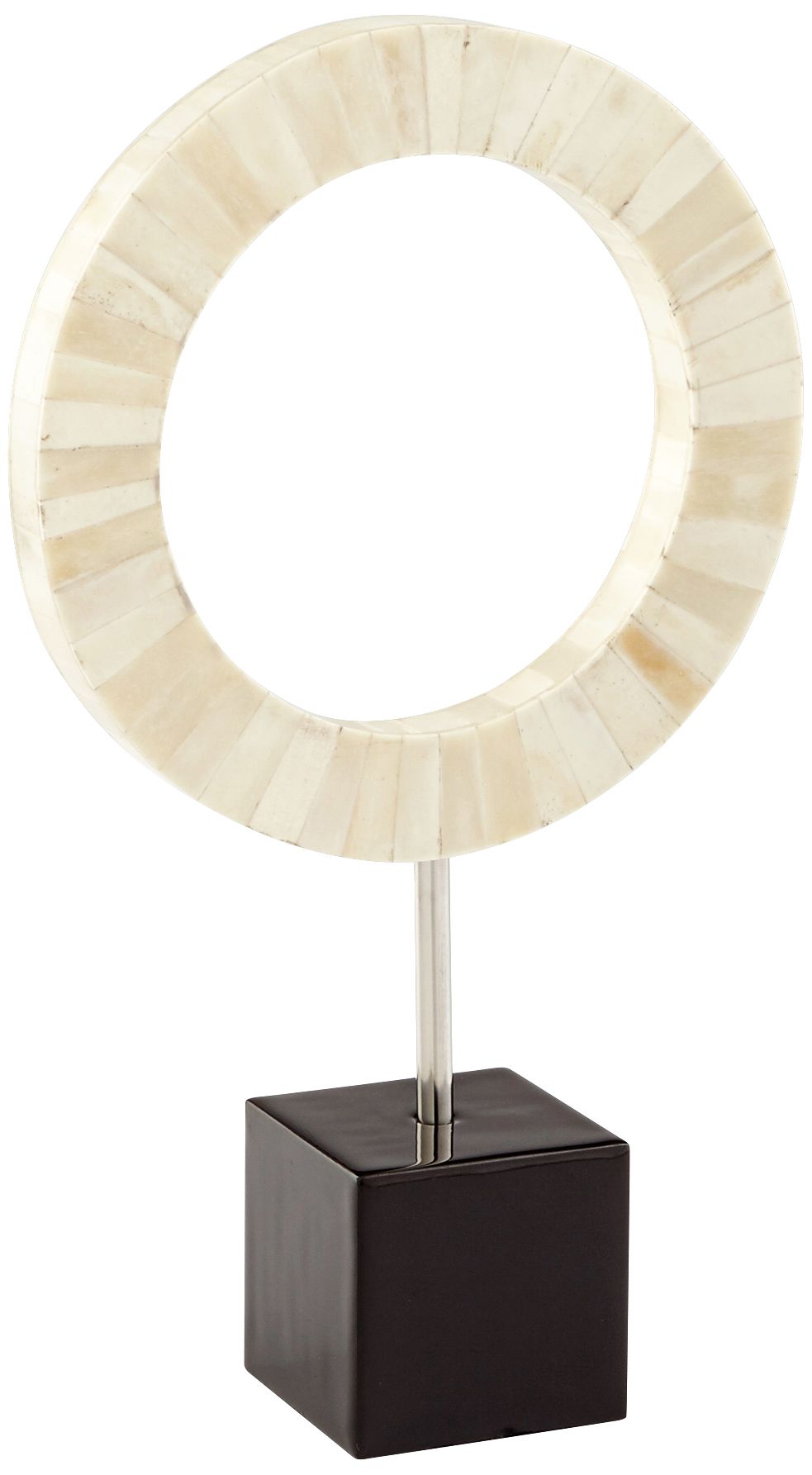 Olympian 19 1/4" High Bone and Black Modern Sculpture