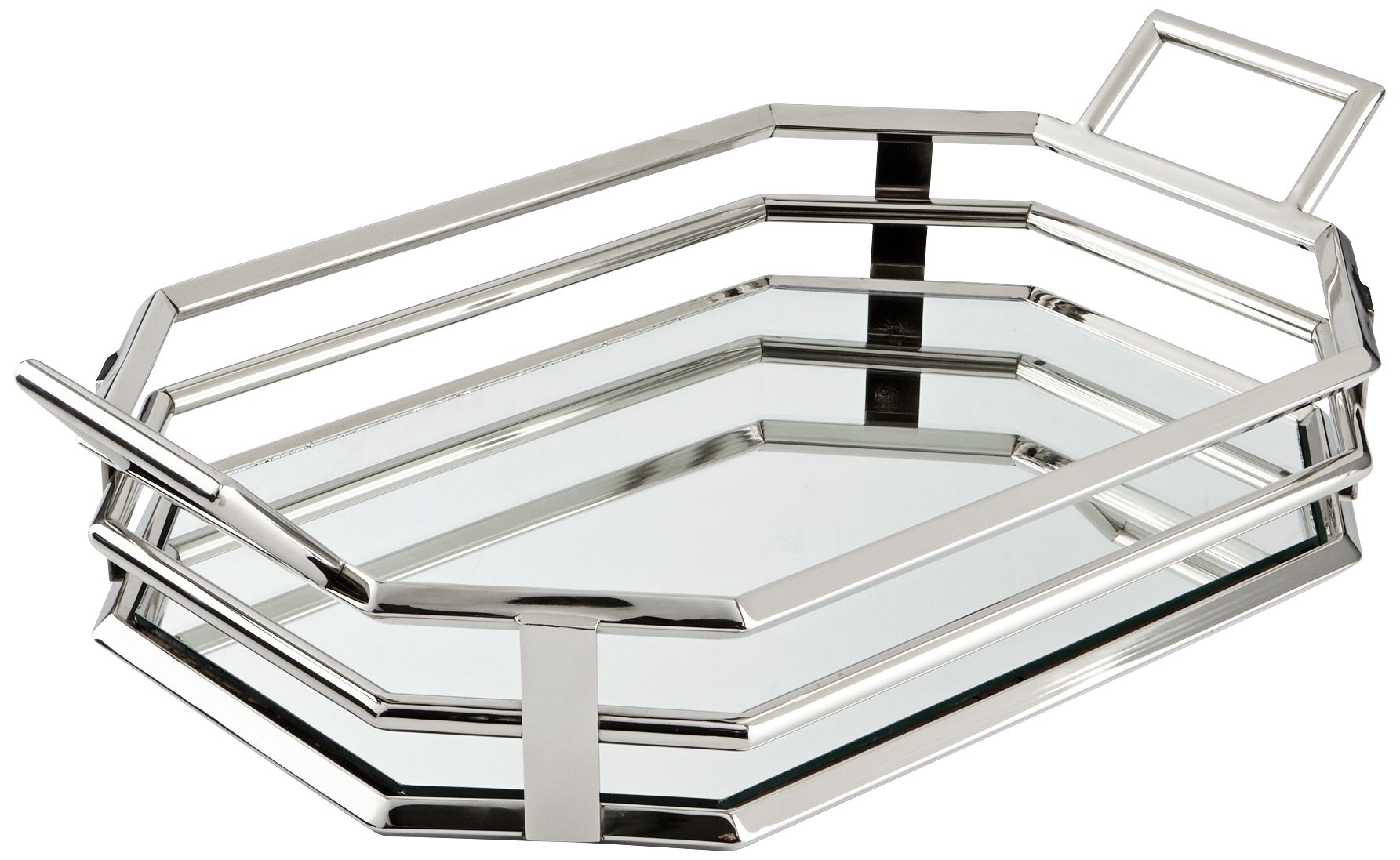 Layers of Meaning 23" Wide Stainless Steel Serving Tray