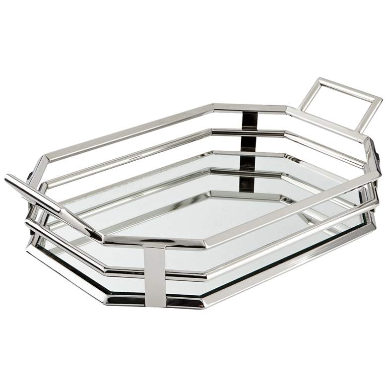 Image 1 Layers of Meaning 23" Wide Stainless Steel Serving Tray