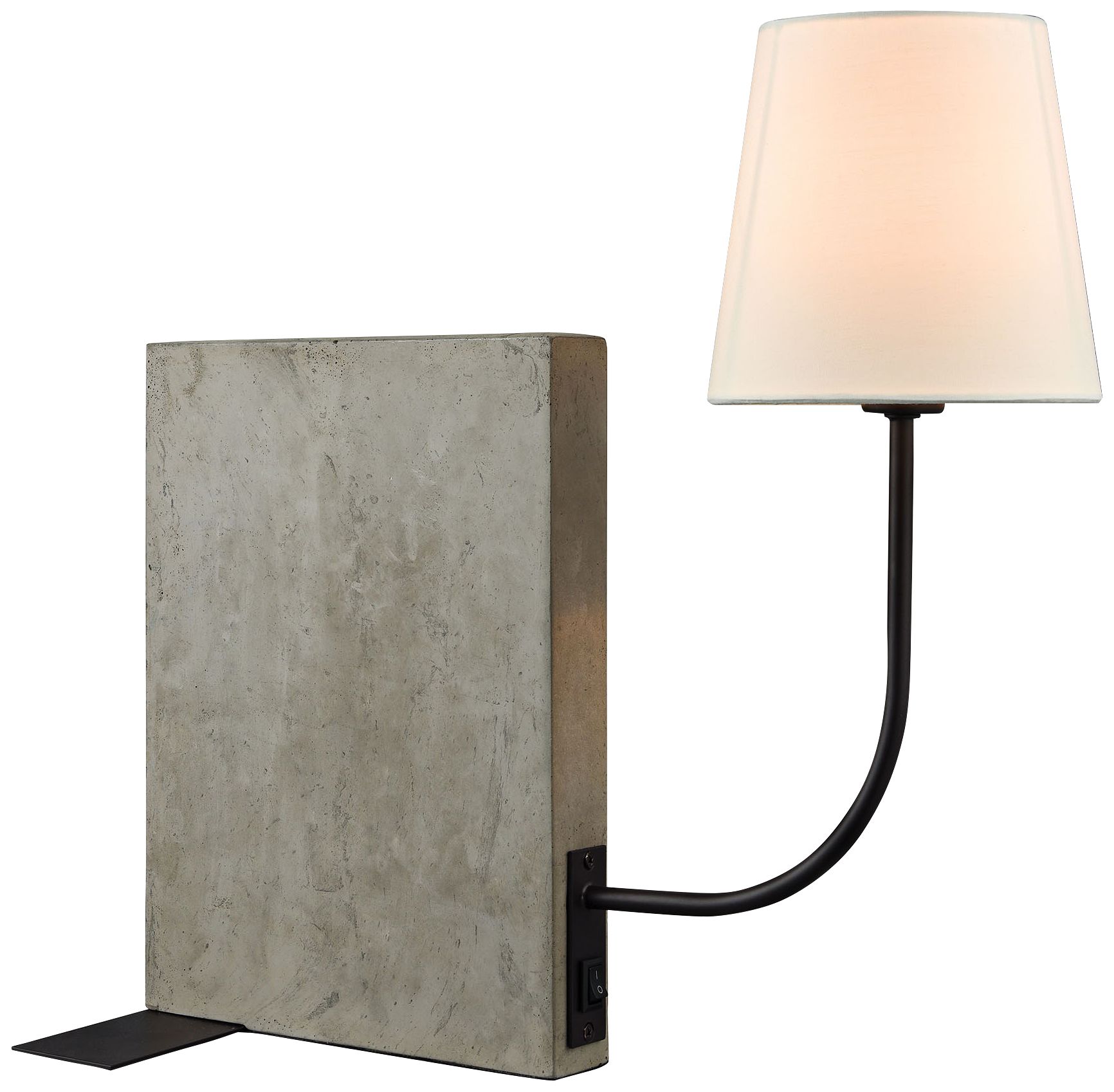Sector Concrete and Oil Rubbed Bronze Desk Lamp