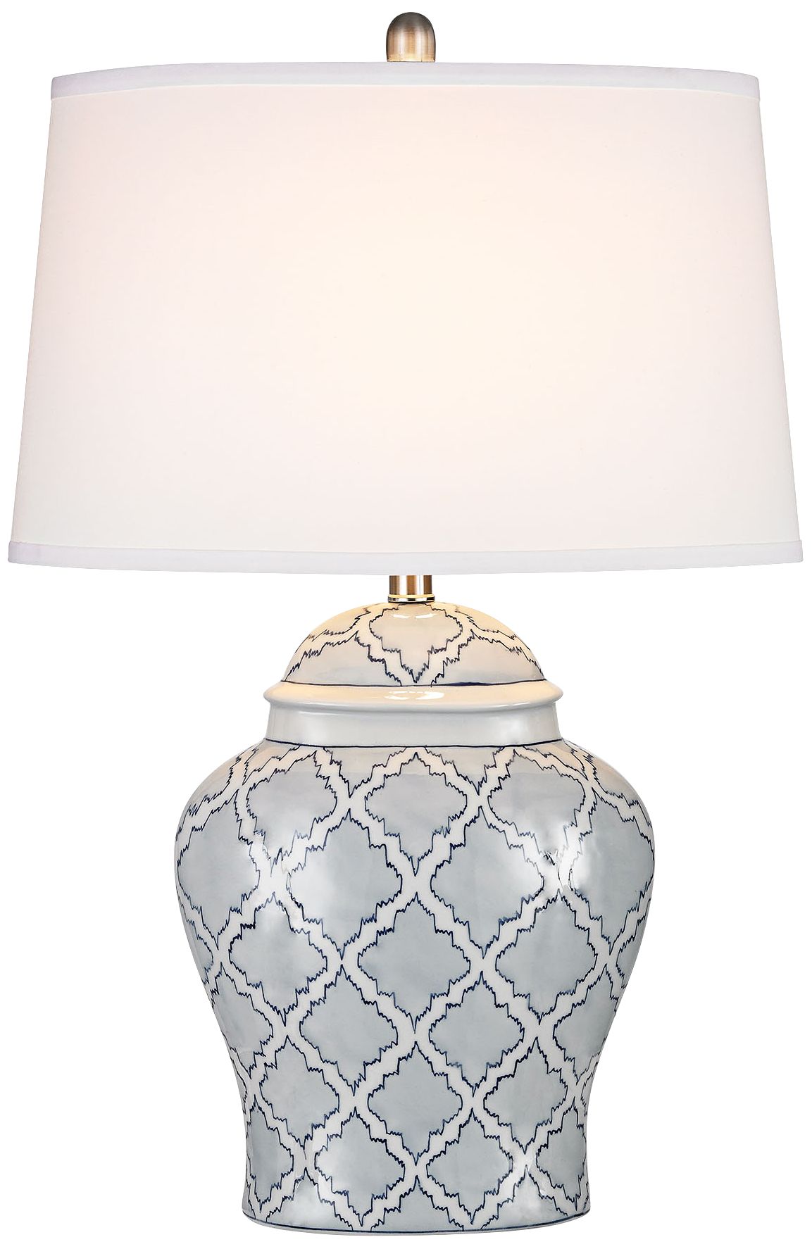 Aragon Blue and White Glaze Ceramic Table Lamp