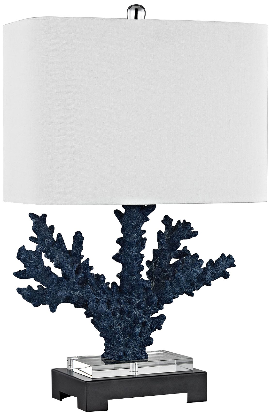 Cape Sable Navy Blue and Black Coral Table Lamp