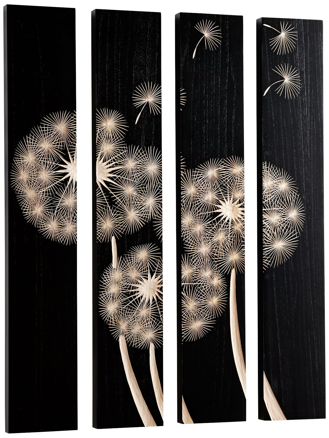 Cyan Design Float On Black 4-Piece 47 1/4" High Wall Art Set