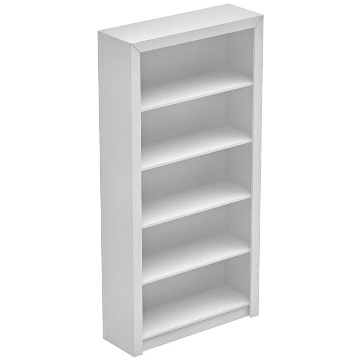 Accentuations Olinda 1 0 White 5 Shelf, Manhattan Comfort Serra 1 0 White 5 Shelves Bookcase