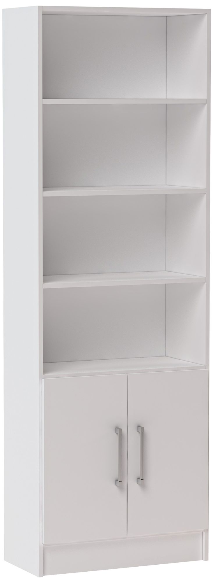Accentuations 72" High Catarina White 6-Shelf Cabinet