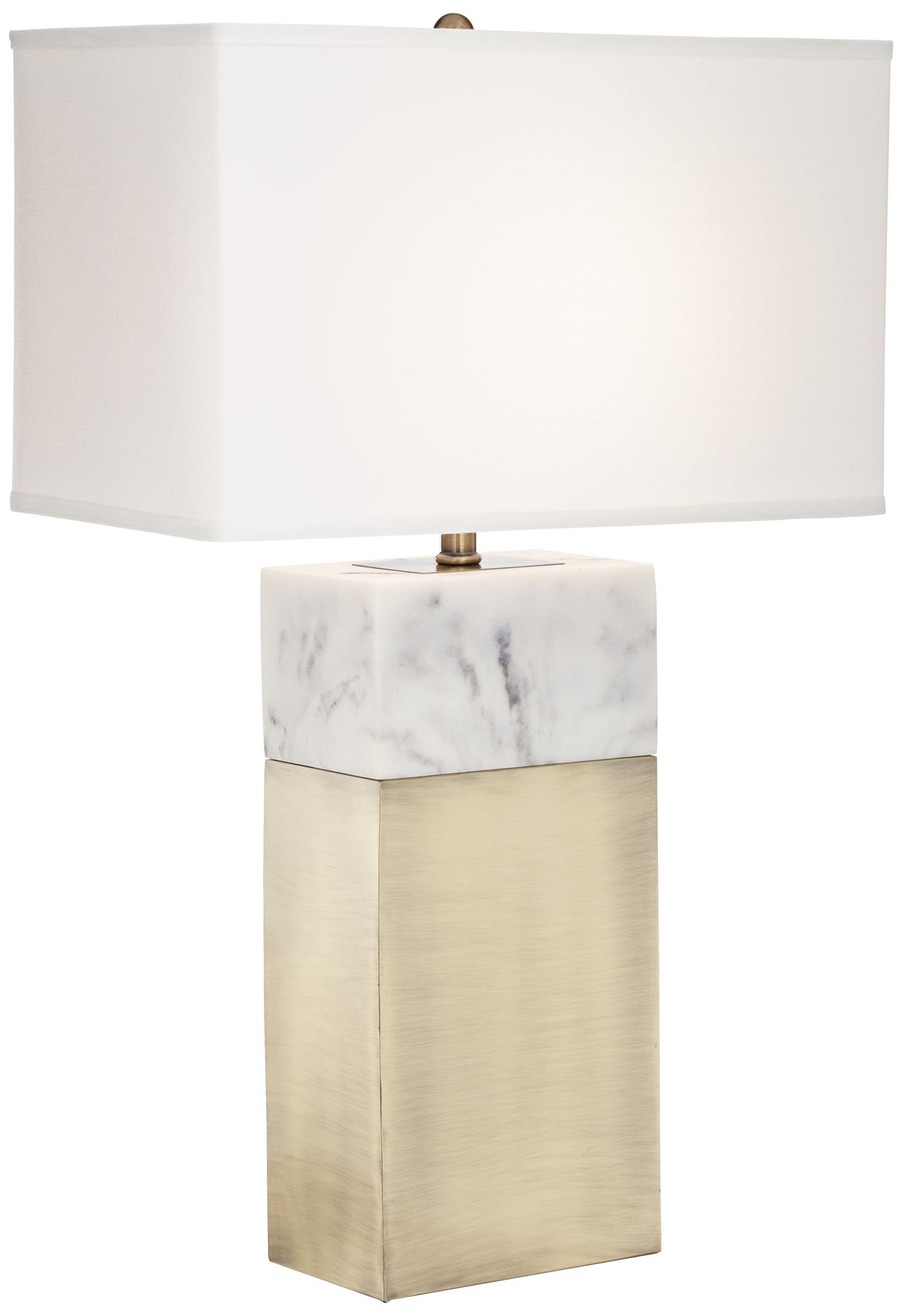 Imperial Antique Brass Faux Marble Table Lamp 9T579 Lamps Plus