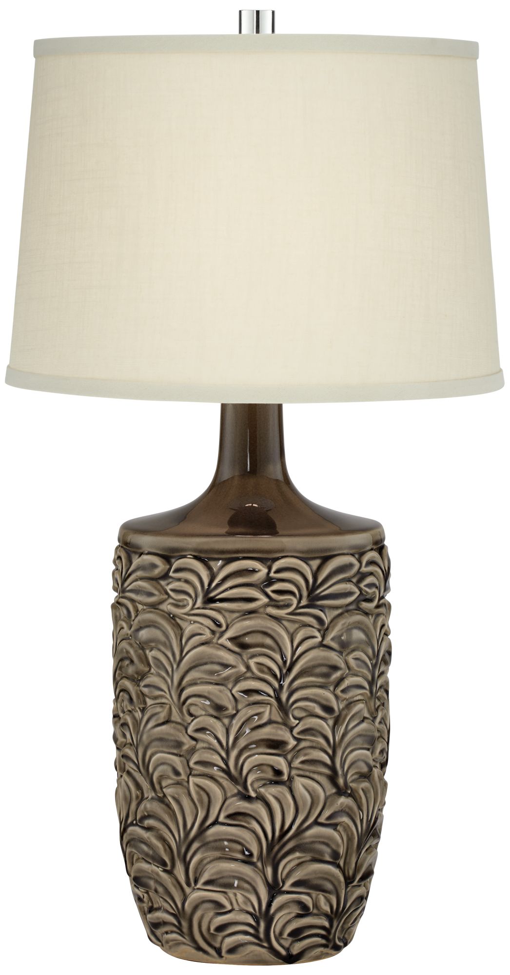Cyrus Hand-Painted Gray Ceramic Table Lamp