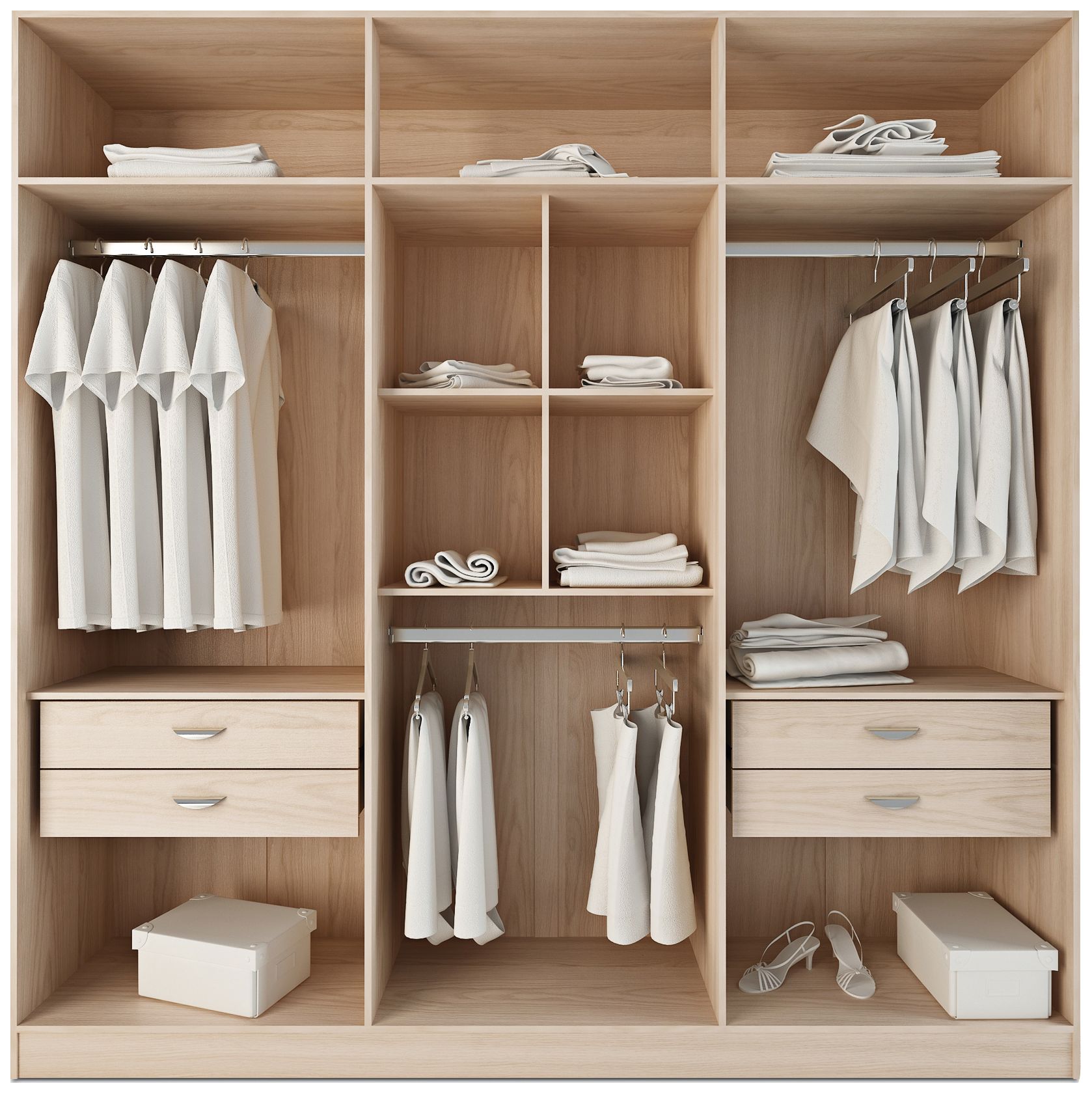 Eldridge 90 1/2" Wide Freestanding Oak Armoire Wardrobe