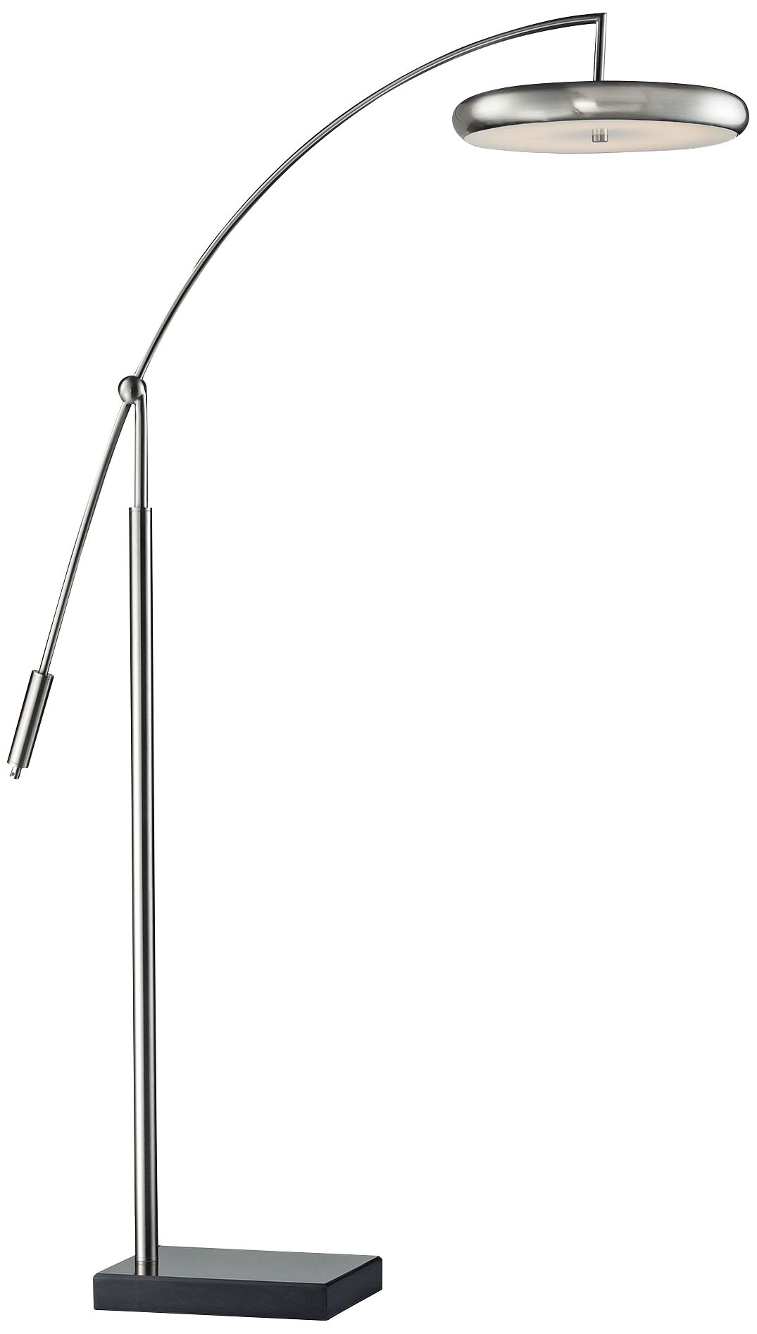 Arniel Brushed Steel LED Arc Floor Lamp