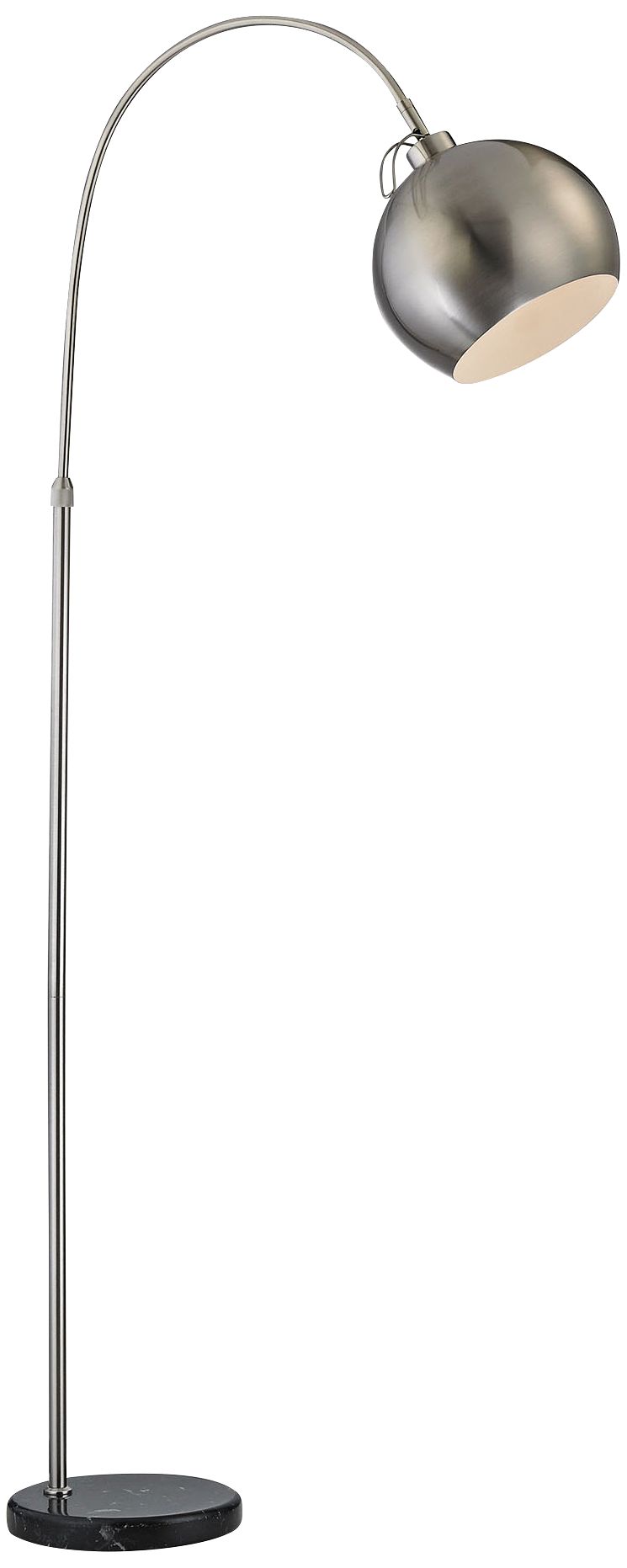 Nolita Brushed Nickel Modern Arc Floor Lamp
