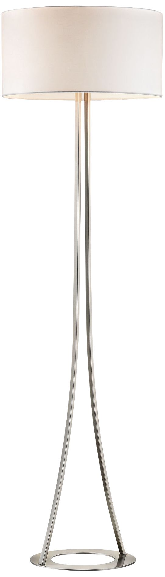 Alder Satin Nickel Metal Floor Lamp