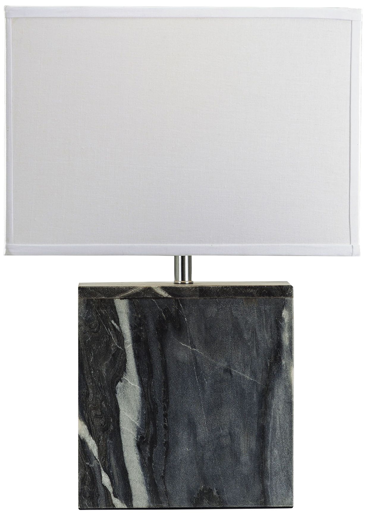 Carlson Gray Marble Square Table Lamp