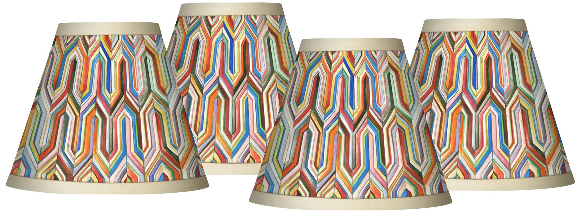 Synthesis Giclee Set of Four Shades 3x6x4 3/4 (Clip-On)