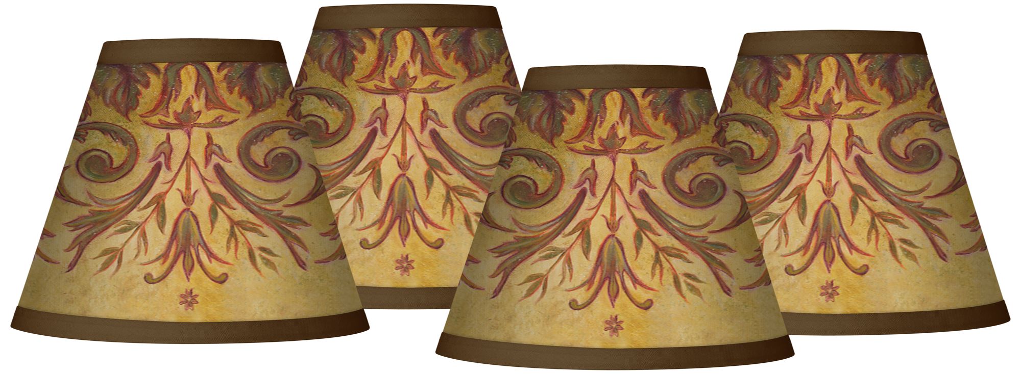 Regency Garden Giclee Set of Four Shades 3x6x4 3/4 (Clip-On)