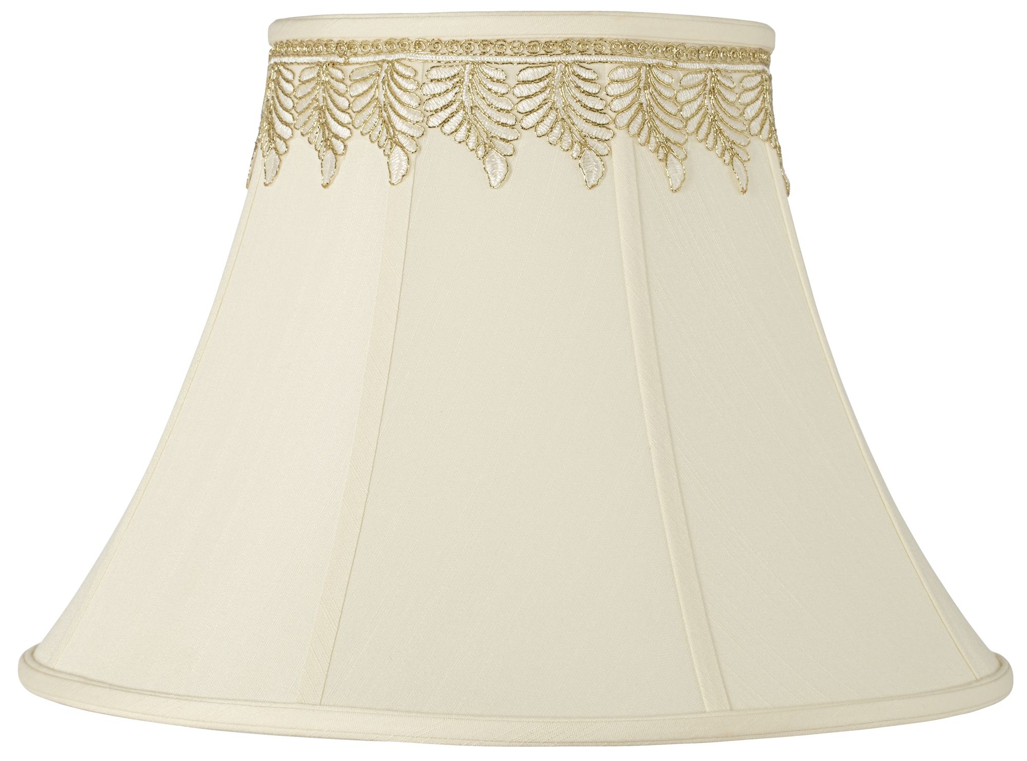 Imperial Shade with Embroidered Leaf Trim 9x18x13 (Spider)
