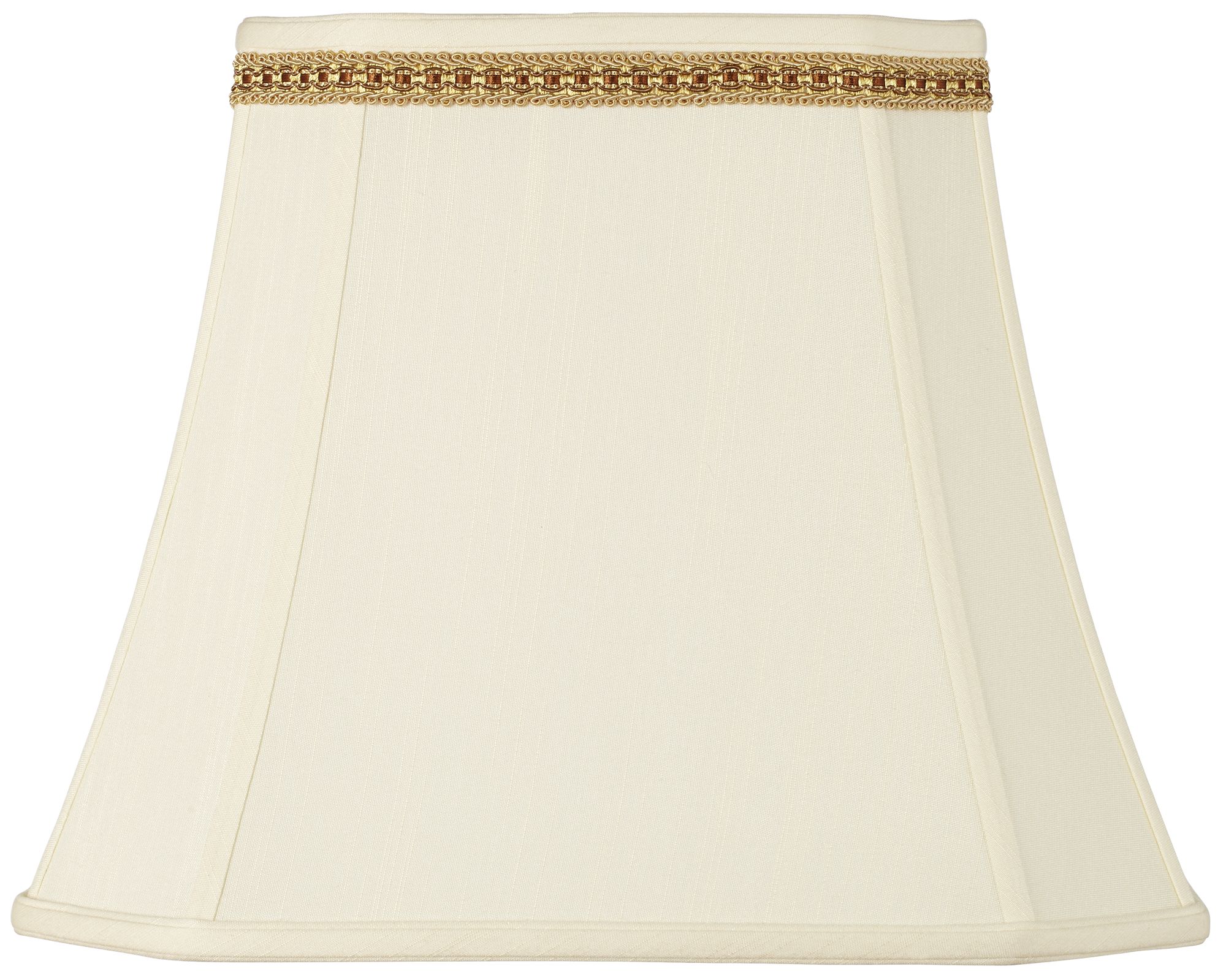 Rectangle Shade with Two Tone Braid Trim 10x16x13 (Spider)