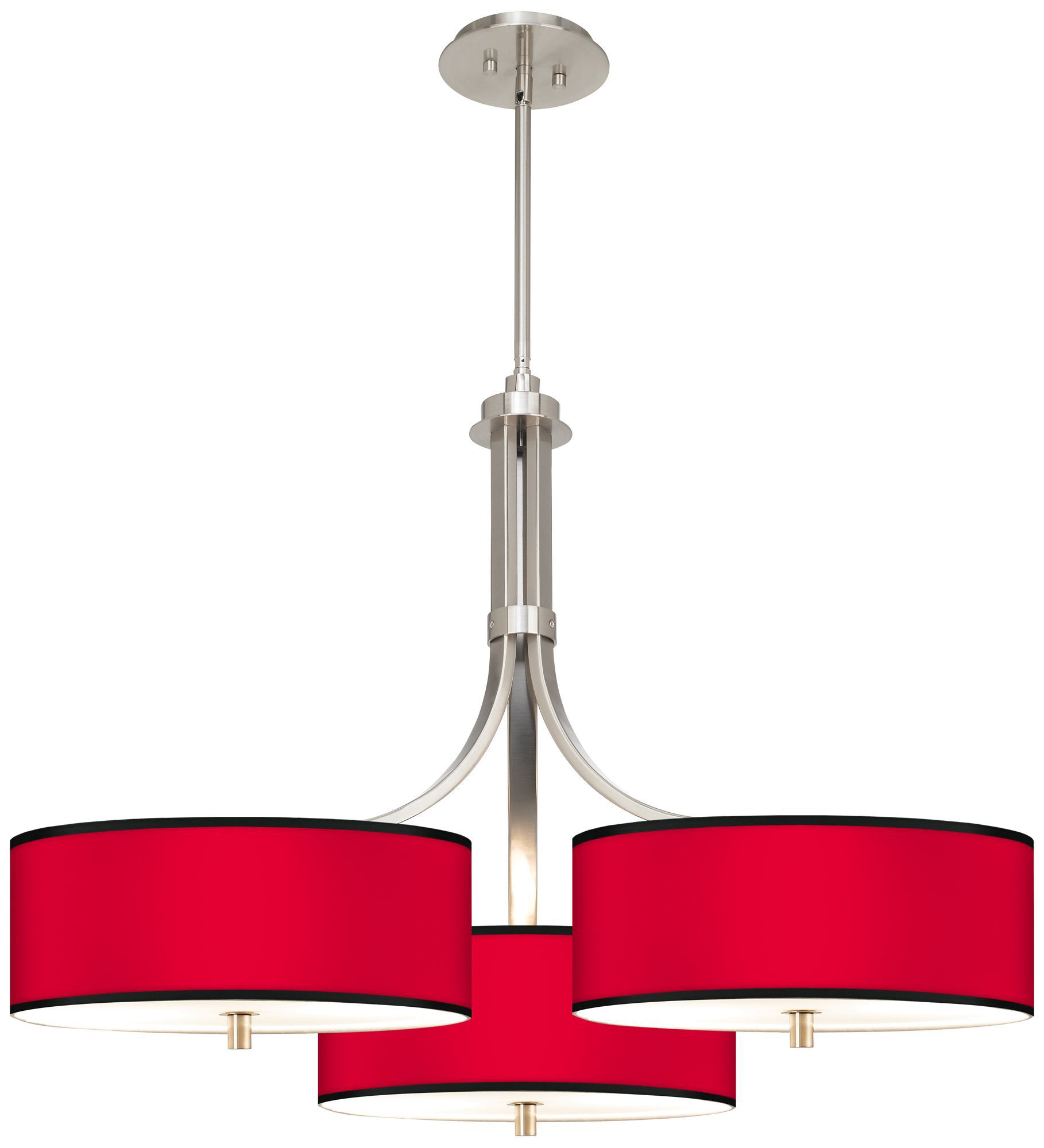 All Red Giclee 36" Wide Triple Pendant