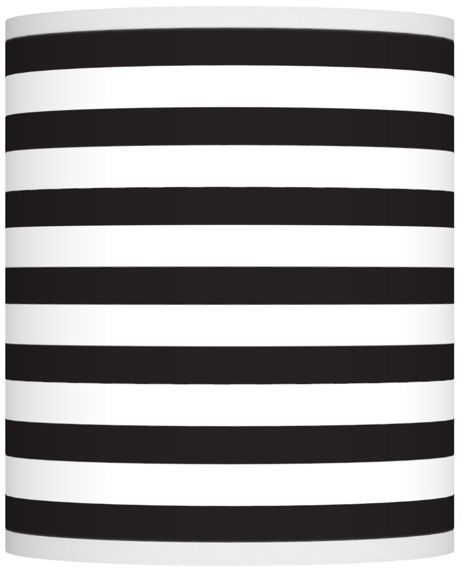 Black Horizontal Stripe Giclee Shade 10x10x12 (Spider)