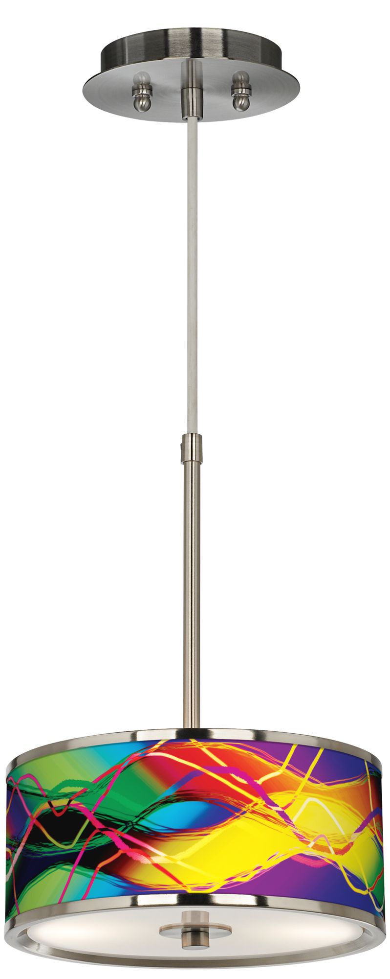 Colors In Motion (Light) Giclee Glow 10 1/4" Mini Pendant