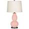 Rose Pink Double Gourd Table Lamp