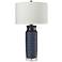 Wrapped Rope Navy Blue Ceramic Table Lamp