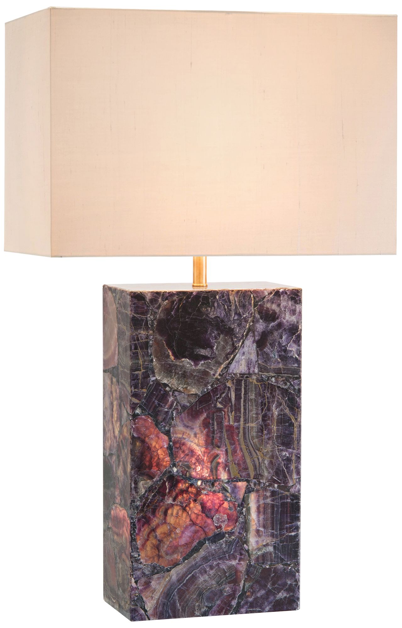 John Richard Cerulean Agate Table Lamp with Night Light