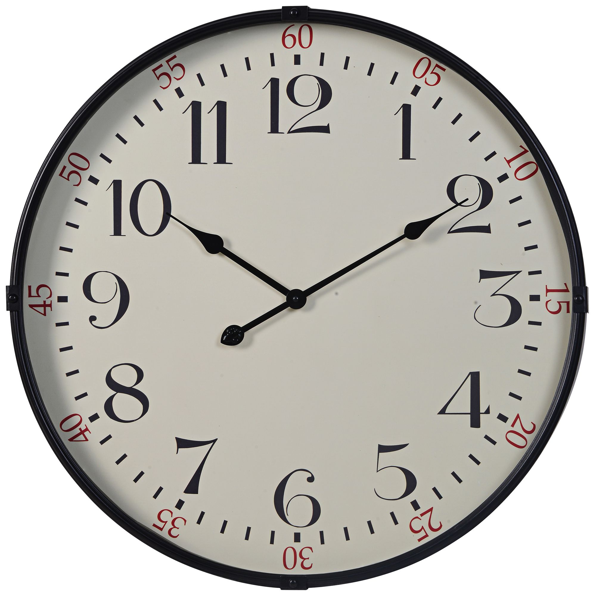 Cooper Classics Morton Black 28" Round Wall Clock