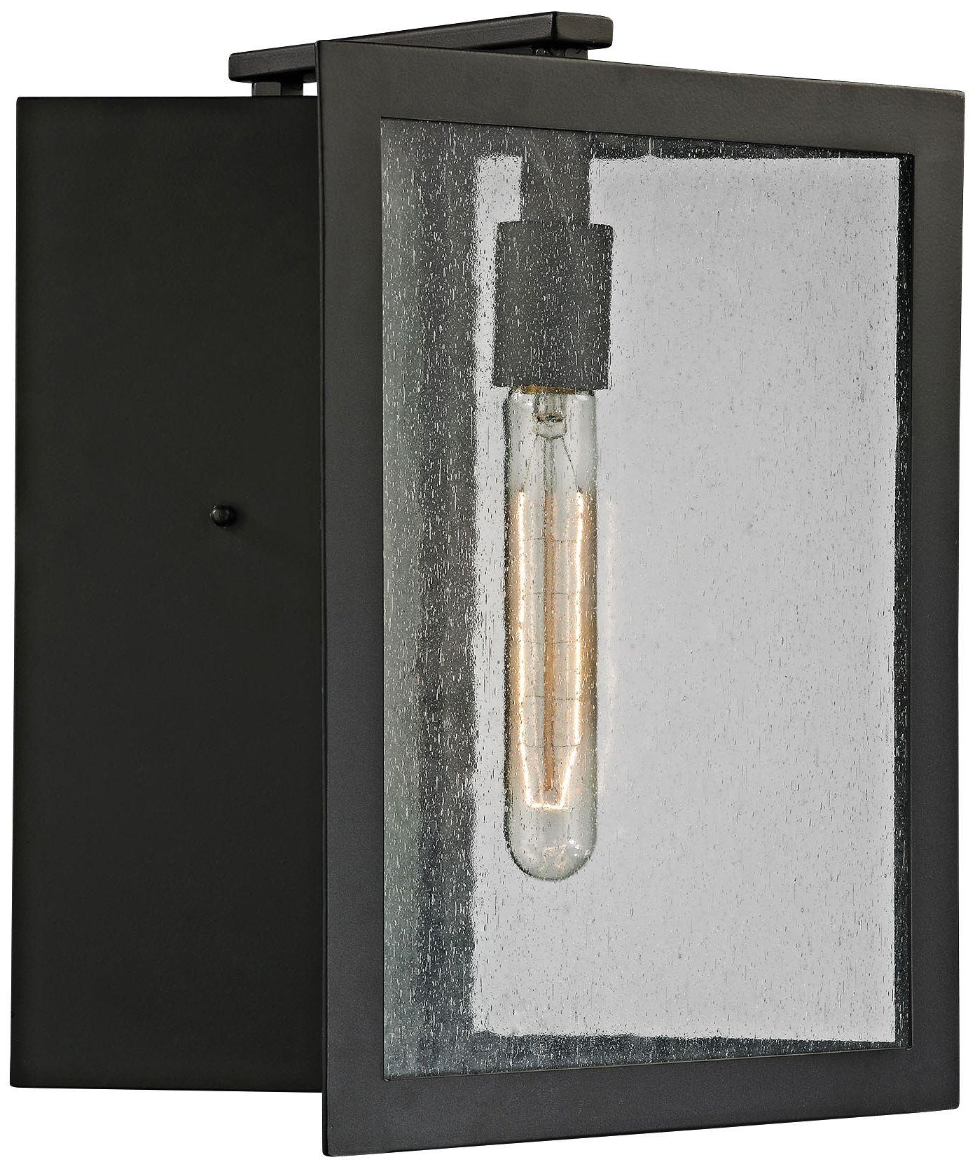 Inverse 14" High Matte Black Outdoor Wall Light