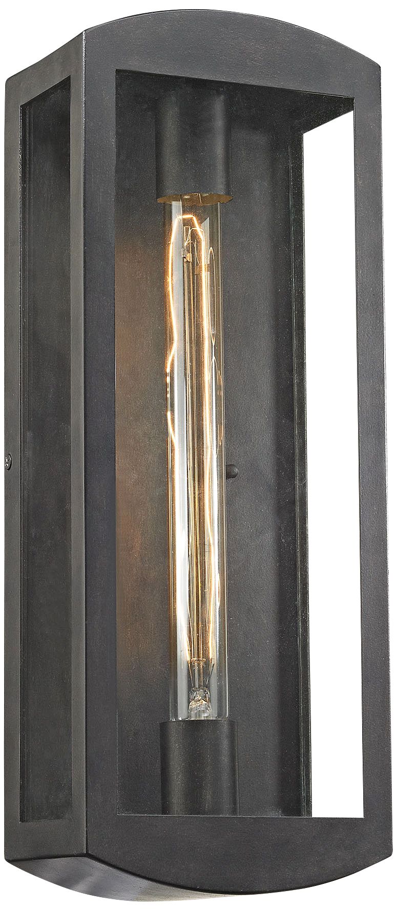 Trenton 17" High Blackened Bronze Outdoor Wall Light