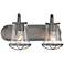 Darby 9 3/4" High Weathered Iron 2-Light Wall Sconce