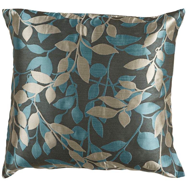 Surya Wind Chime Green and Blue 22&quot; Square Throw Pillow