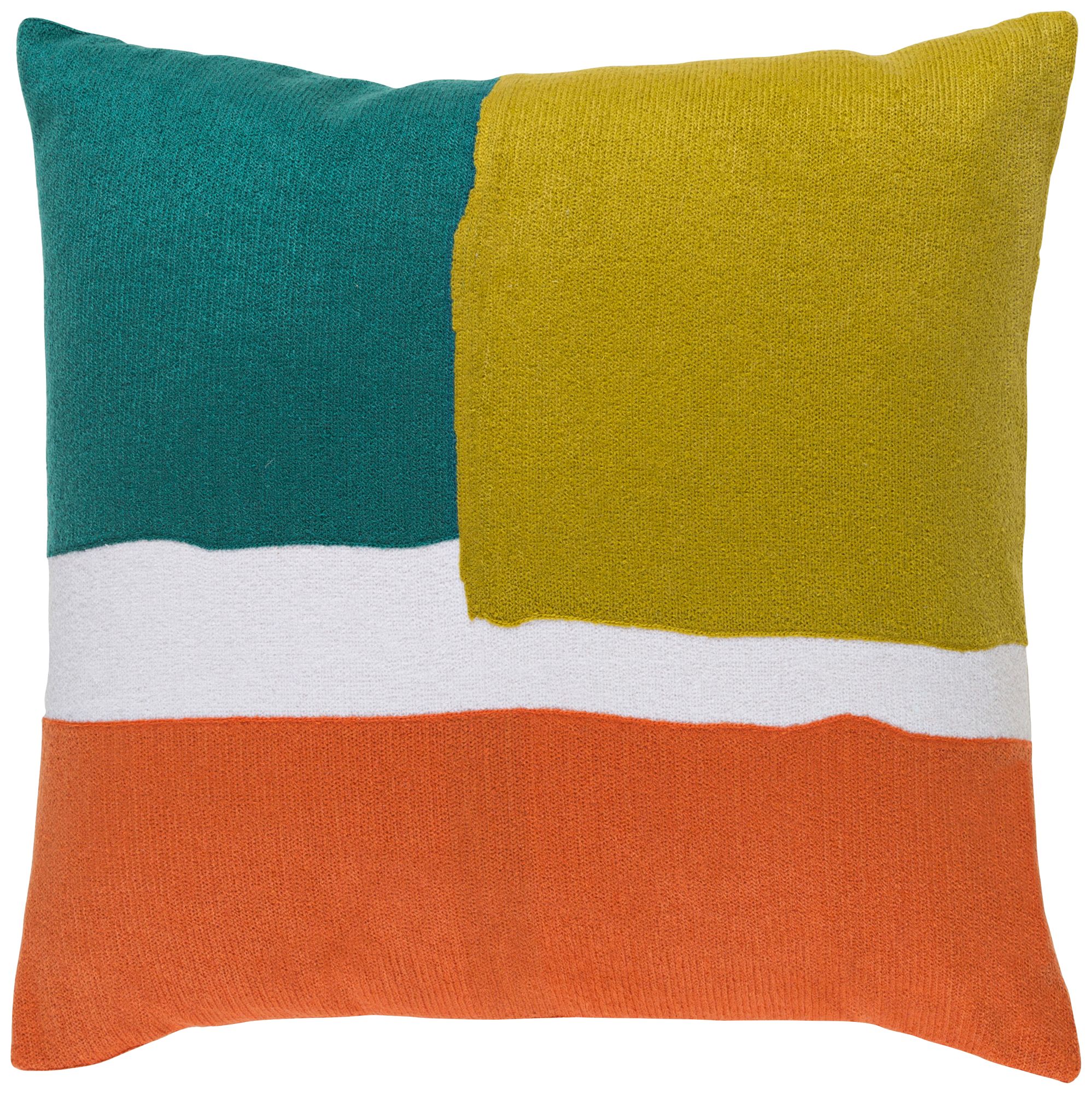 orange and green throw pillows