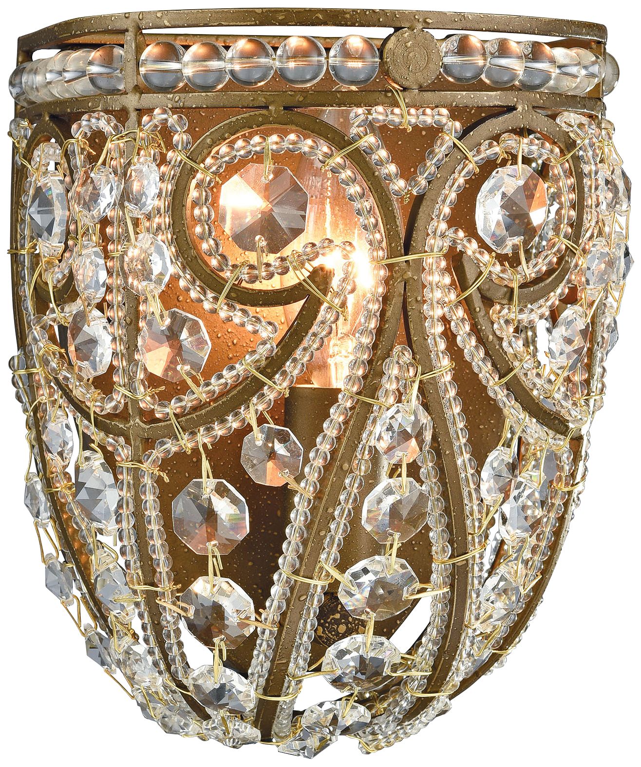 Elizabethan 7" High Dark Bronze 1-Light Wall Sconce