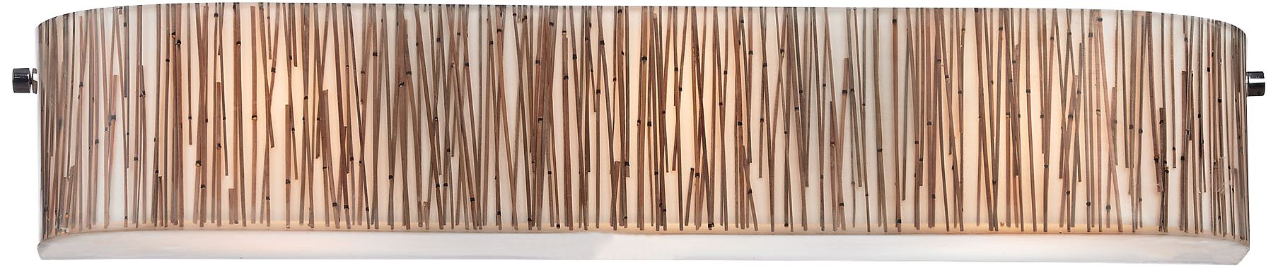 Modern Organics 29" Wide Chrome Bamboo Stems Bath Light