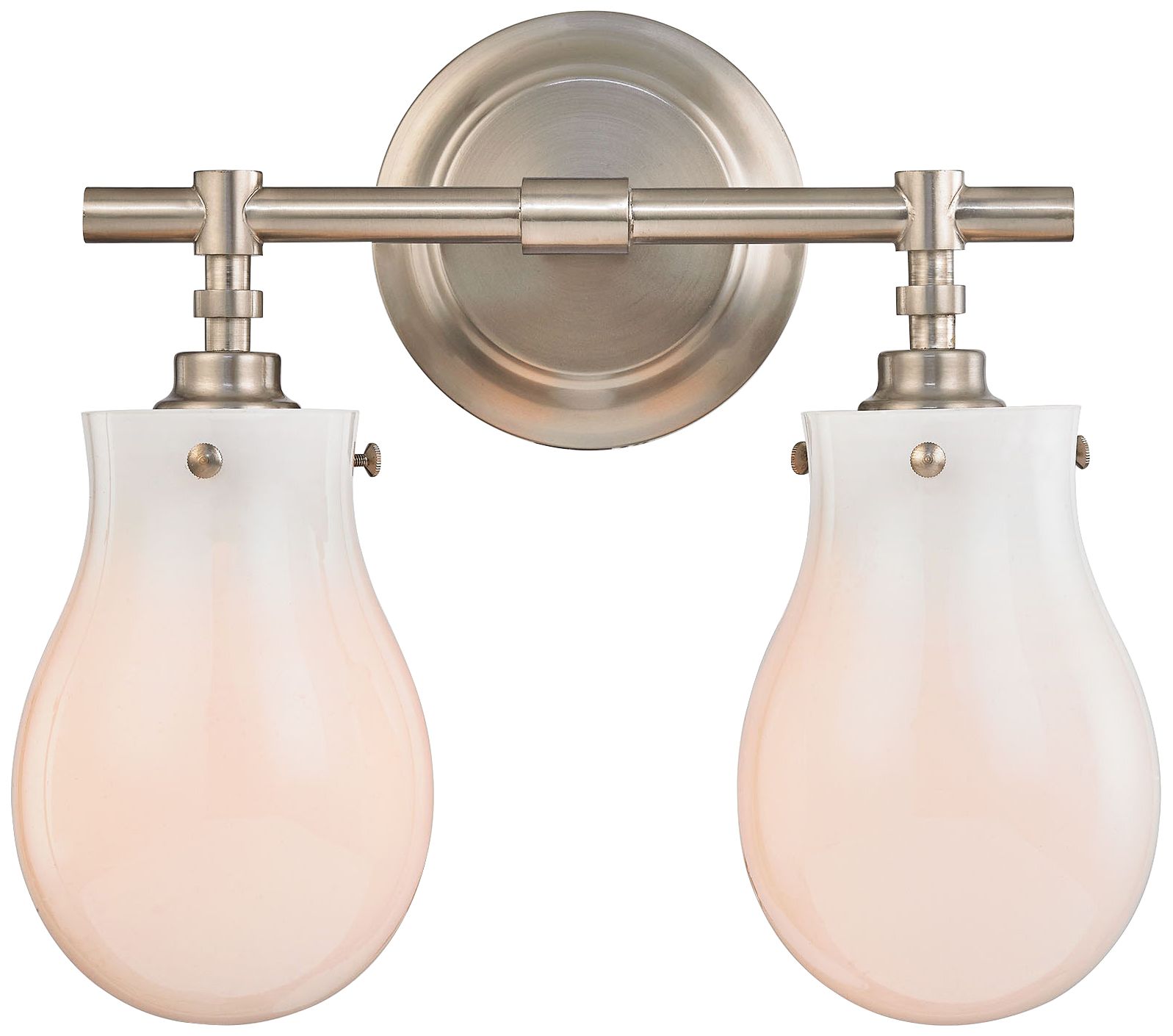 Jaelyn 13" Wide Brushed Nickel 2-Light Bath Light