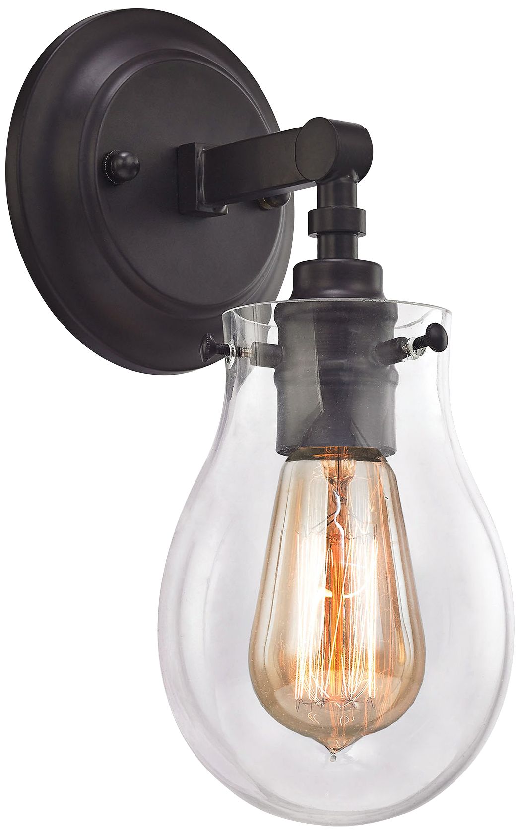 Jaelyn 12" High Oil Rubbed Bronze 1-Light Wall Sconce