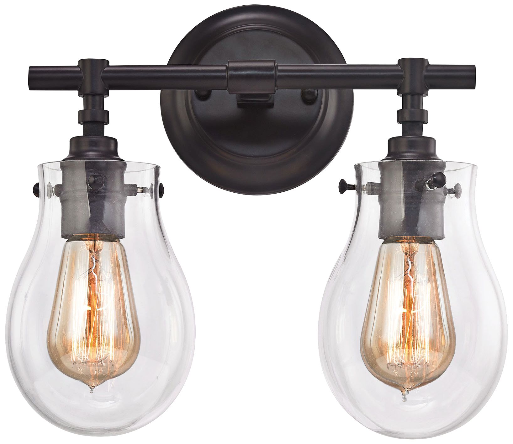 Jaelyn 13" Wide Oil Rubbed Bronze 2-Light Bath Light