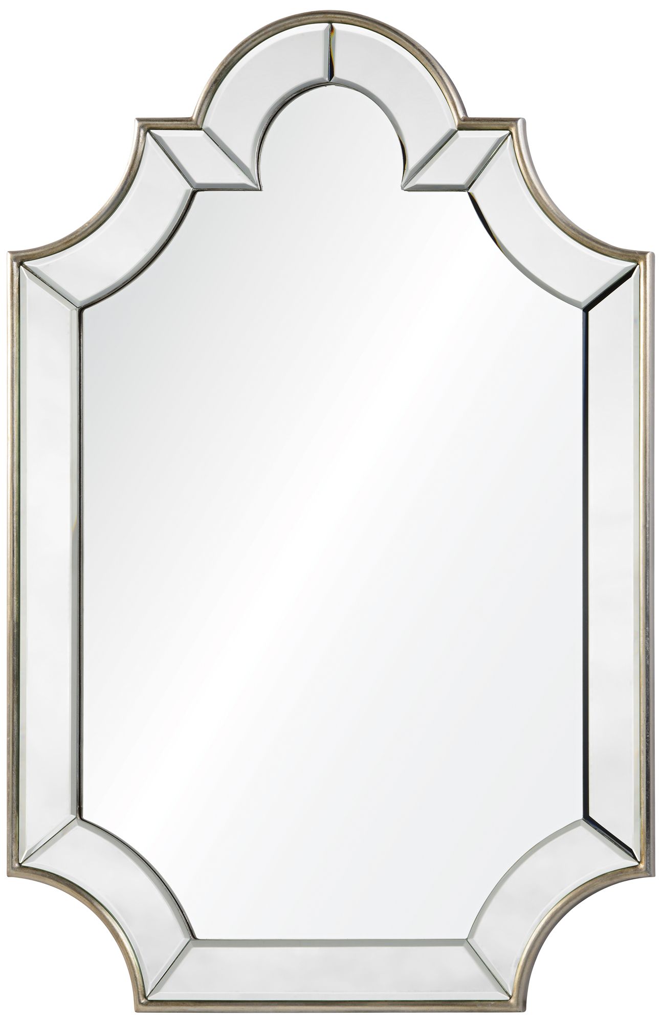 Bienville Silver 24" x 36" Arch Top Wall Mirror 9W139 Lamps Plus