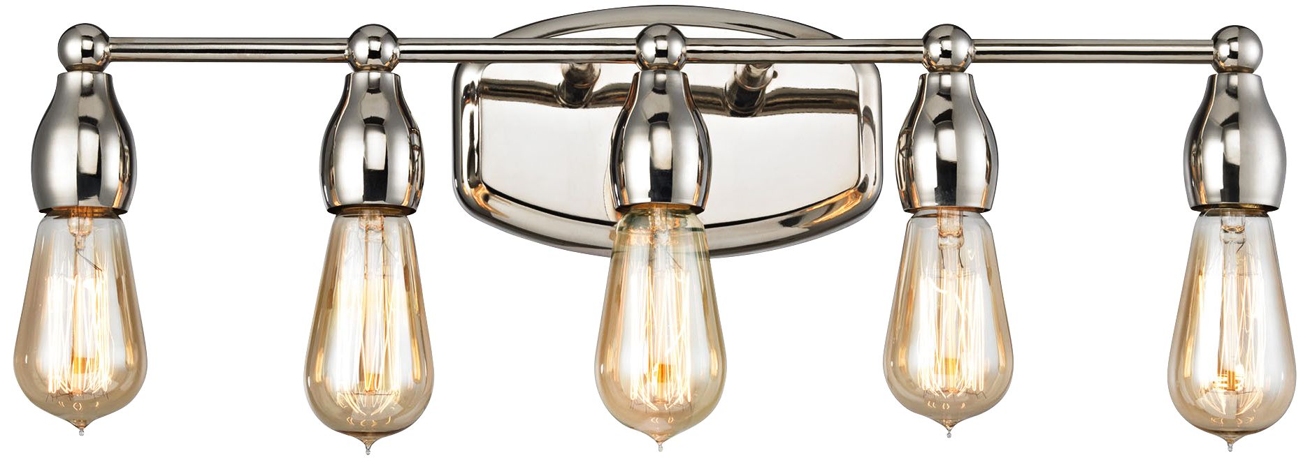 Vernon 23" Wide Polished Nickel 5-Light Bath Light
