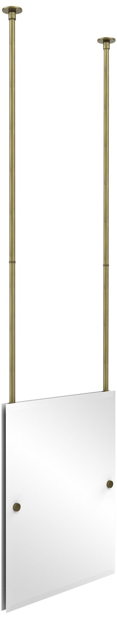 Avondale Ceiling-Hung Antique Brass 21" x 26" Mirror